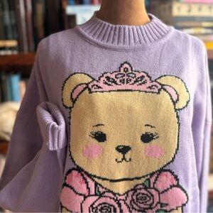 DollsKill - Sugar Thrillz - Storybook Intarsia Oversized Sweater